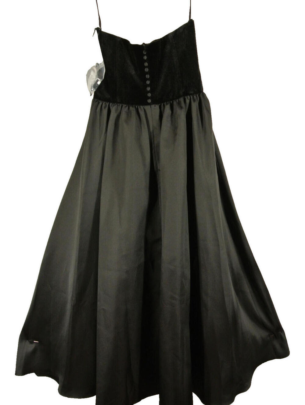 New, Dessy Collection Strapless Mixed Media Gown in Black Sz 10 #LD0247 - Picture 6 of 10